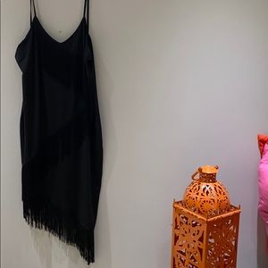Black fringe dress